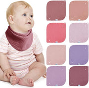 Babyscarpe Assorbenti a Triangolo, Fazzoletto per Bambino con Cerniera Regolabile, Mousseline per Bambini con Cerniera Adattabile, Slitte per Bambini Leggere per Ragazzi e Ragazze, Unisex, 8 Pezzi (Crema)