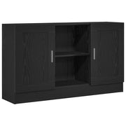 Credenza | Madia | Buffet da pranzo | Armadio da pranzo Rovere Nero 120 x 30,5 x 70 cm Legno multistrato