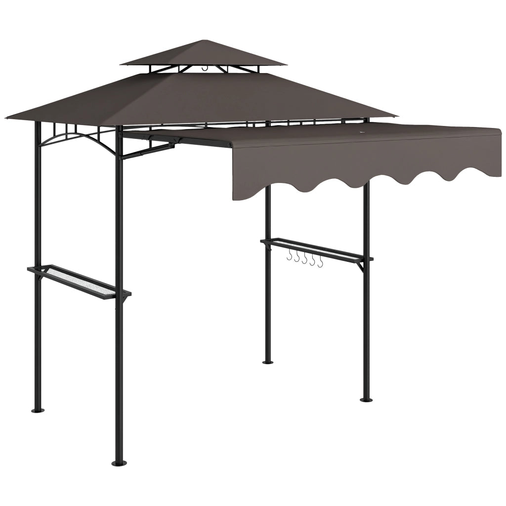Gazebo da giardino ¨C zephmum ¨C 242x232x248 cm grigio