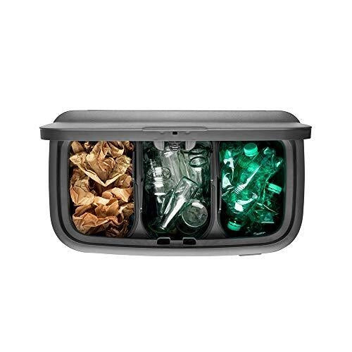 Brabantia 304644 Bo Touch Bin Pattumiera 3x11 litri Acciaio Inox con Apertura Soft-Touch e Secchi Rimovibili colore Metallic Gold