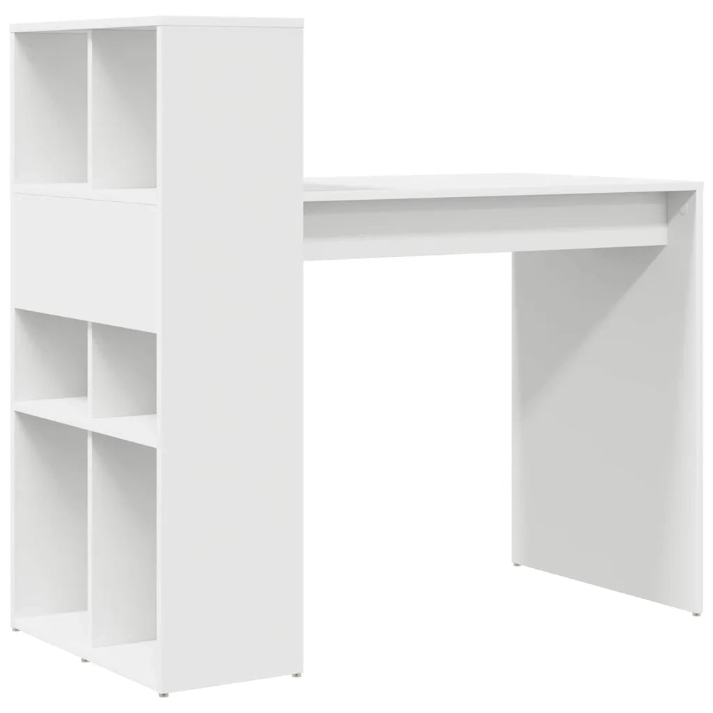 Scrivania | Tavolo da Ufficio Bianco 108 x 55 x 103.5 cm Legno multistrato