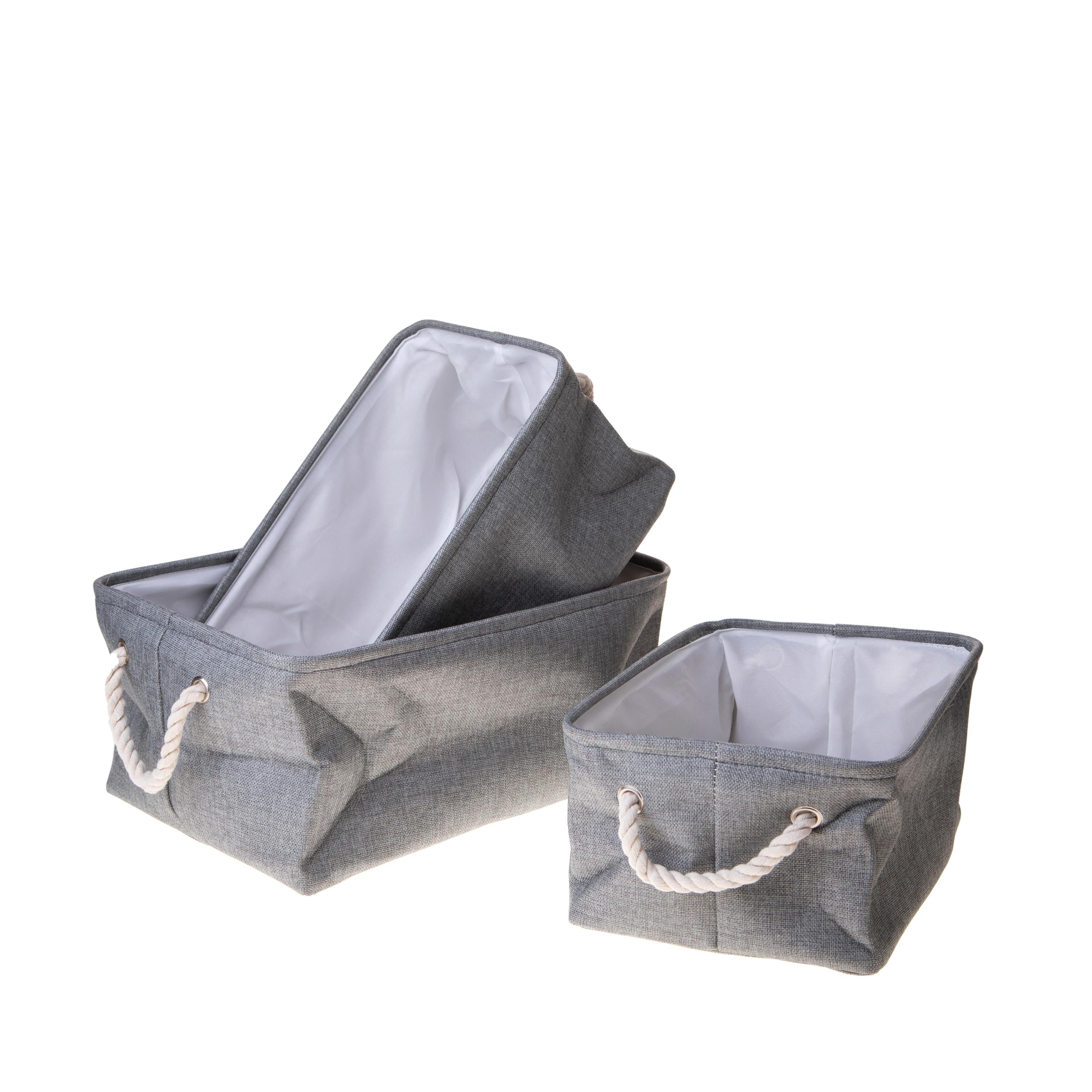 Set 3 Contenitori in Tessuto 45 cm