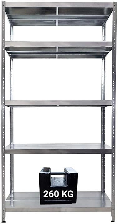 SCAFFALE IN METALLO MACISTE 100 X 50 X 195 H 5 PIANI KG 260 SENZA BULLONI