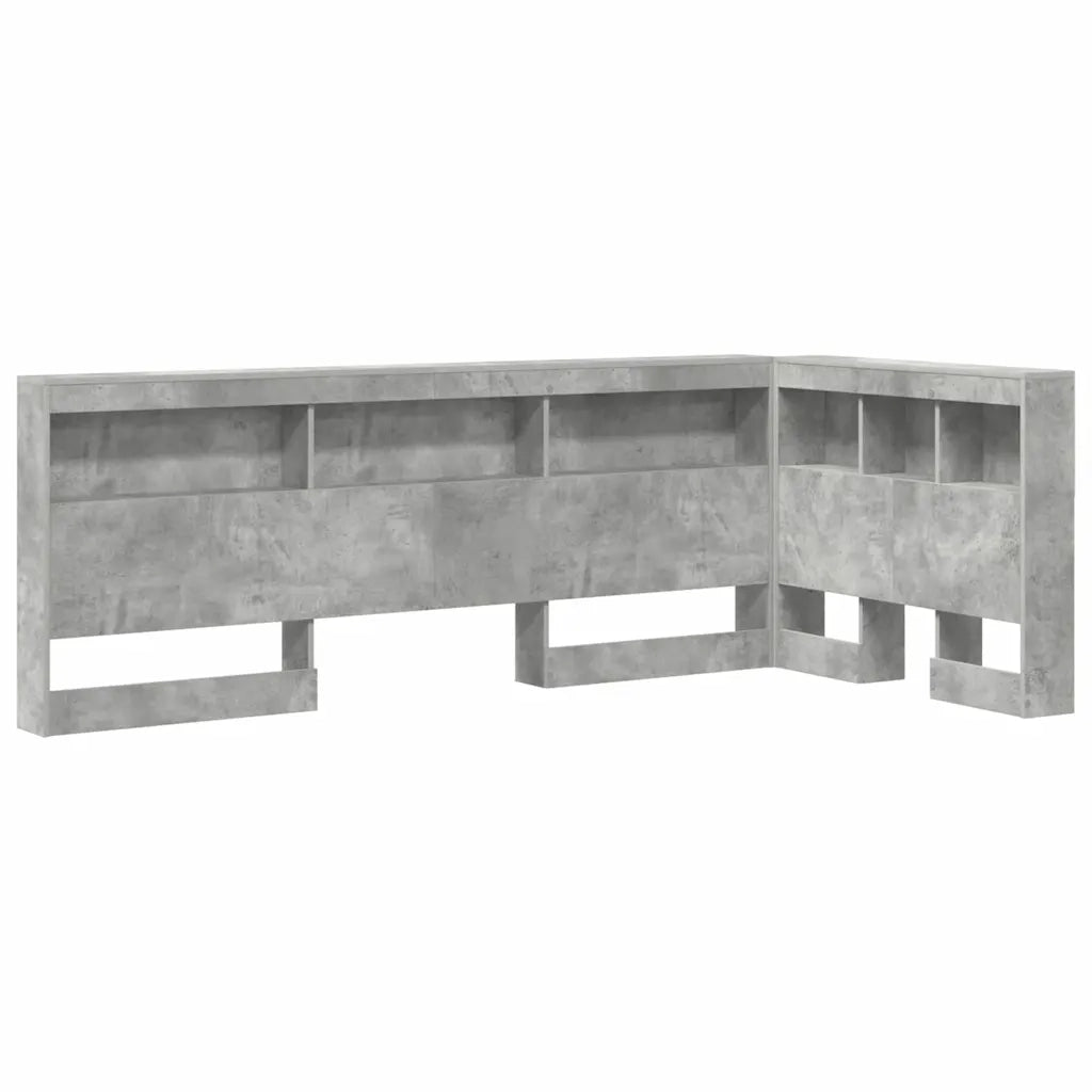 Testiera | Testata contenitore Grigio cemento 90 cm Legno multistrato