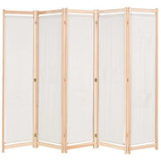 Paravento a 5 Pannelli Crema 200x170x4 cm in Tessuto cod mxl 94545