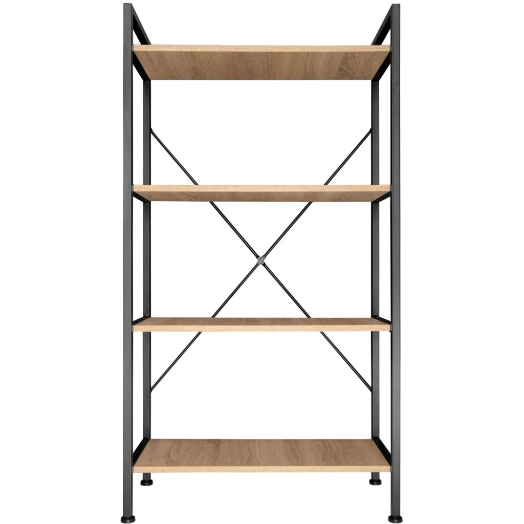 Libreria grande in stile industriale/vintage con 4 ripiani 121,5 cm beige 08_0000279