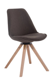 Sedia ospite Troyes Girevole Tessuto Quadrato grigio scuro,natura