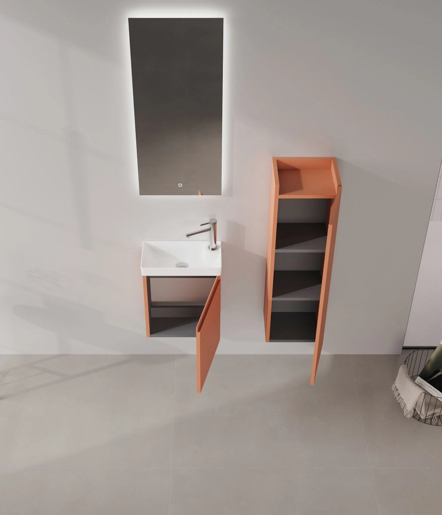 Mobile lavabo "Ferla 40" - 40 x 22 x 50 cm - Cinnamon opaco