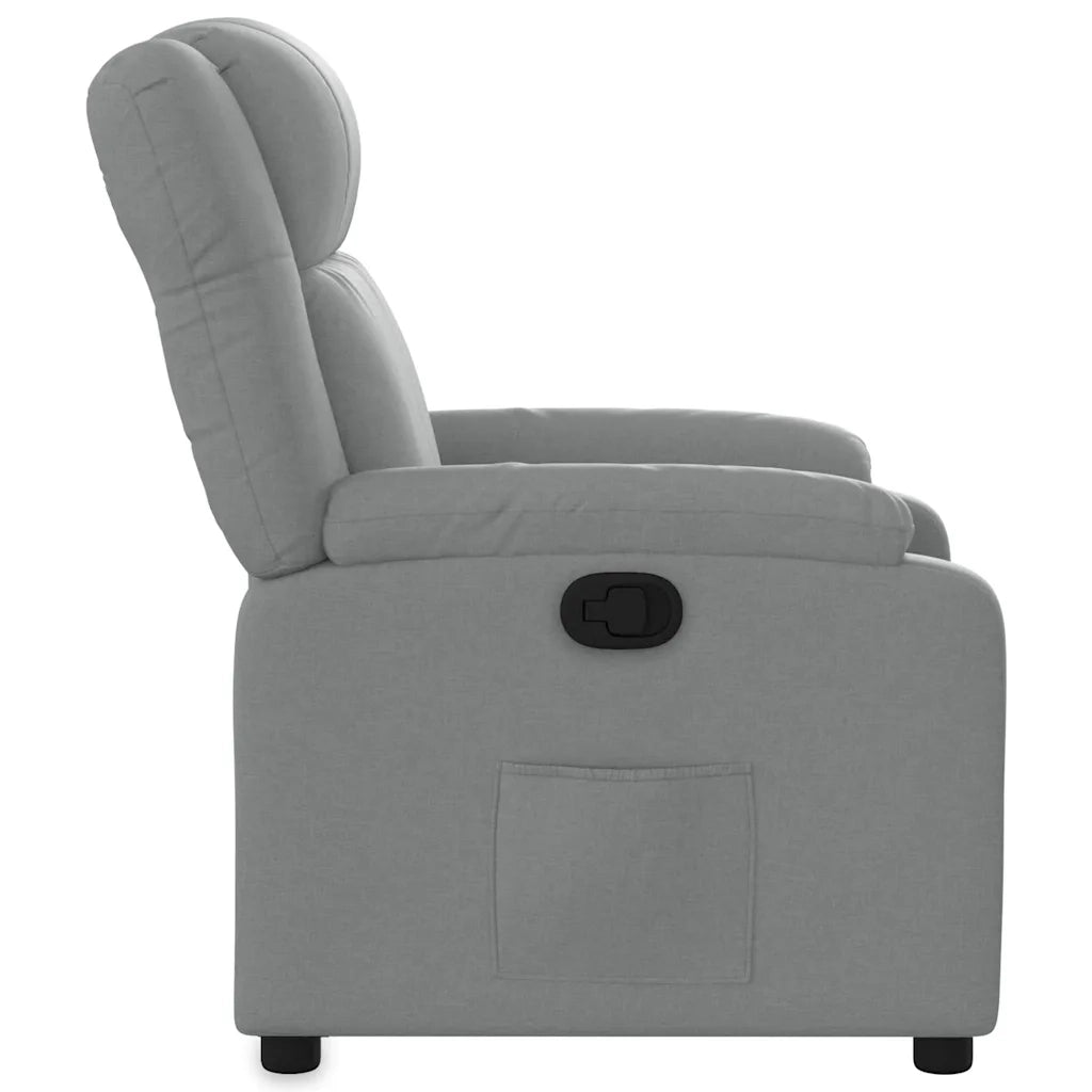 Divano Sedia-Poltrona reclinabile in Tessuto Grigio Chiaro 251456