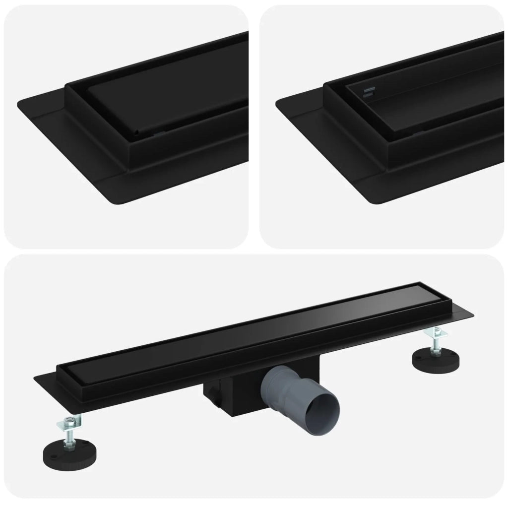 Drenaggio doccia 2 in 1 Nero 60 cm Acciaio Inox 304 CFW4484987