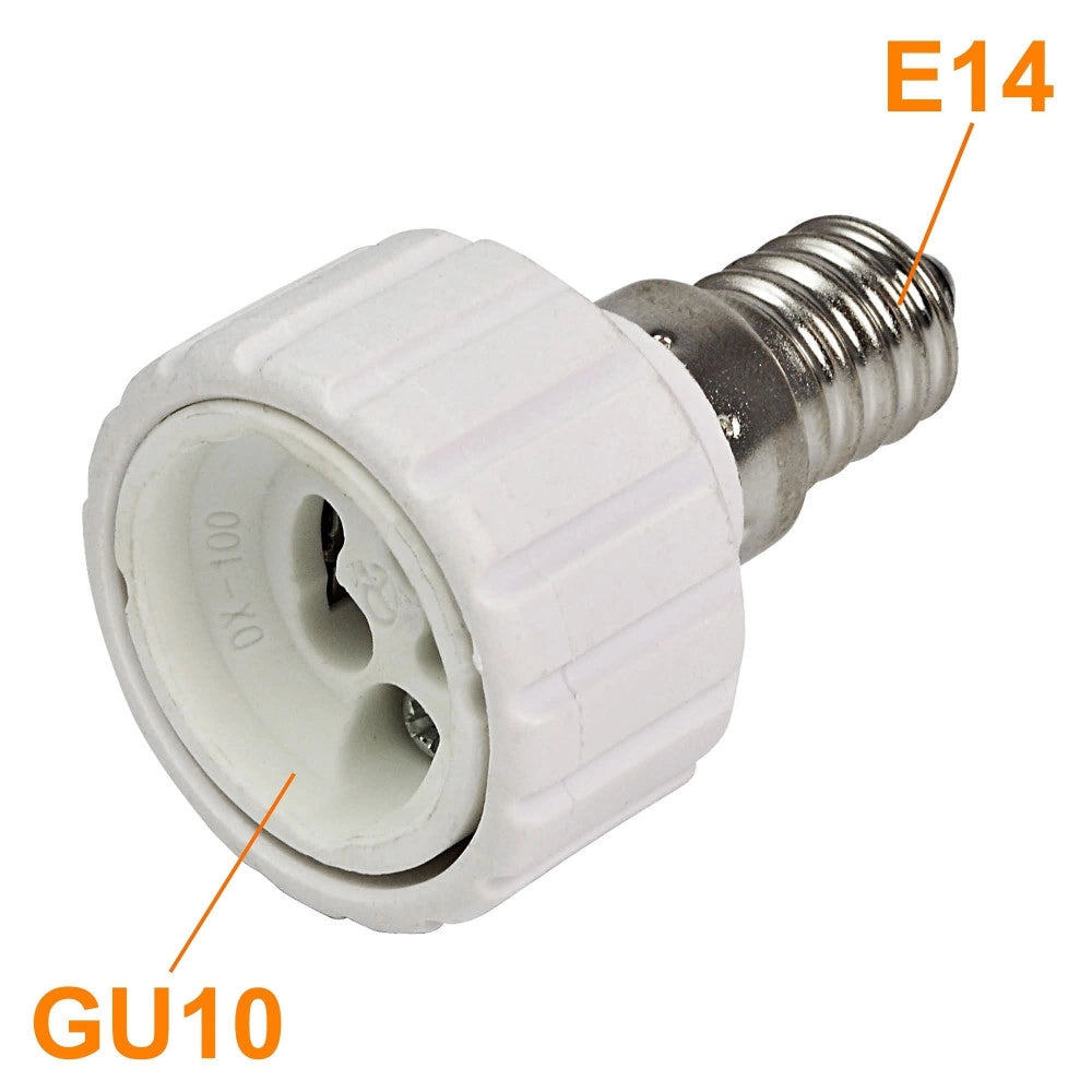 Trade Shop - Adattatore Portalampade Porta Lampada Attacco E27 E14 Da E14 A E27 Gu10 B22 -       -da E14 A Gu10-
