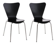 Set 2 Sedie Impilabili Calisto nero