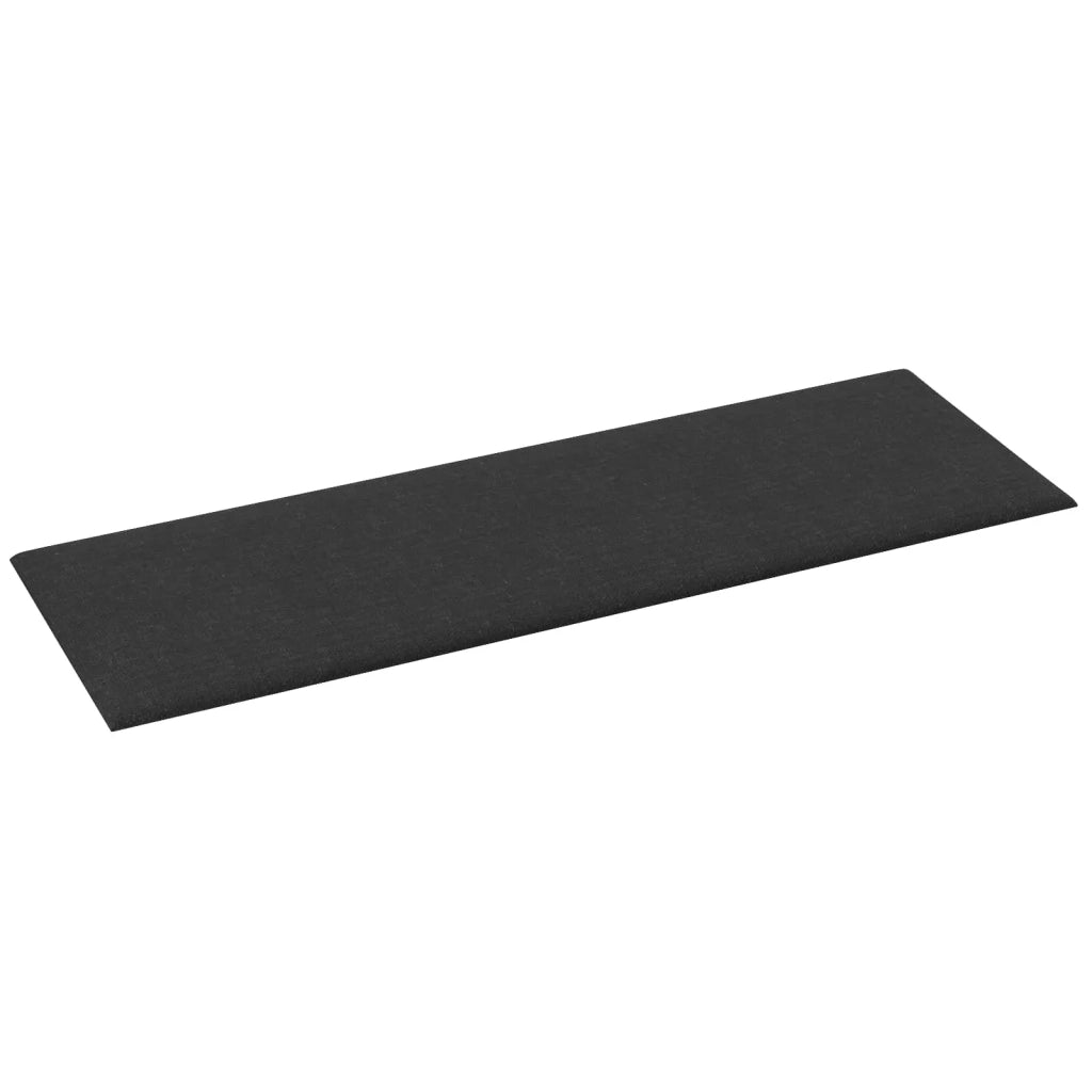 Testiera da Parete 12 pcs Nero 90 x 30 cm Tessuto 4008369
