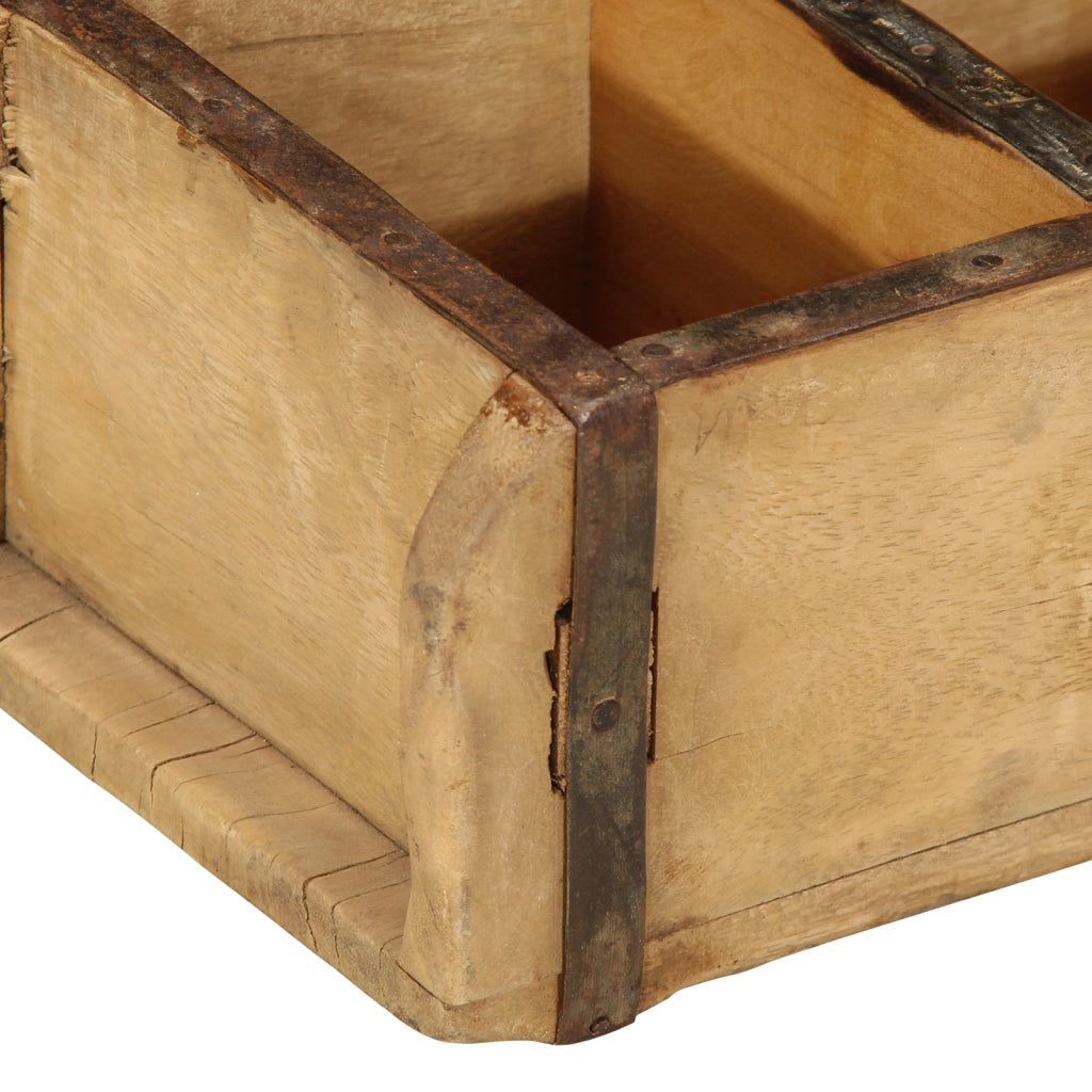 Set di vassoi  4 pezzi 30x14x9 cm in legno massiccio recuperato