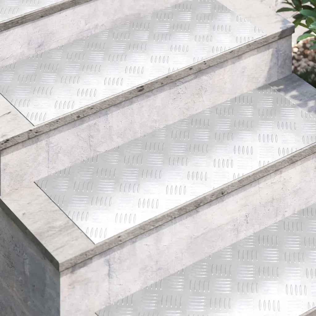 Gradini per Scale 4 pcs Argento 80 x 30 cm Alluminio 4104306