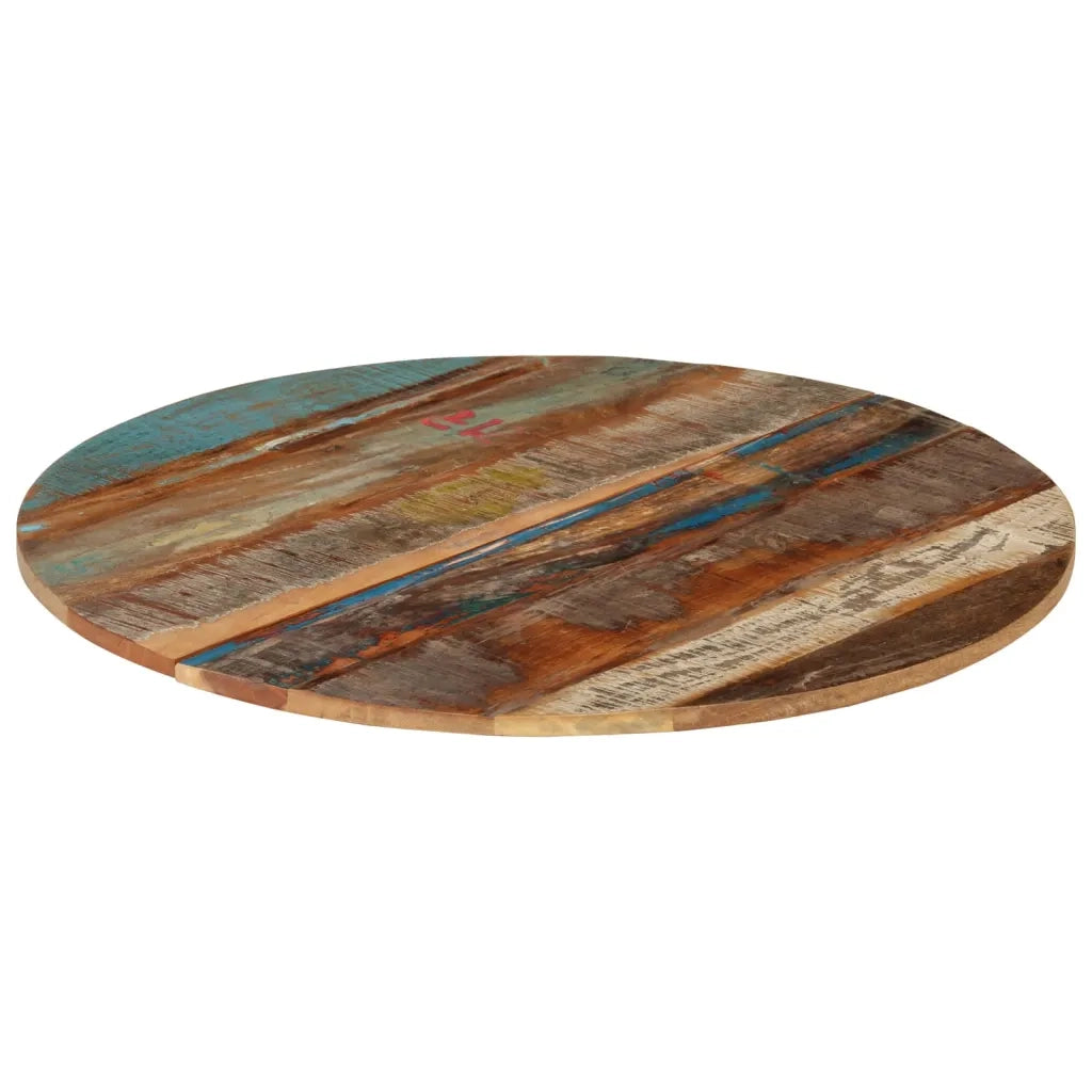 Piano Tavolo | Superficie Tavolo | Piano Scrivania Rotondo 80 cm 15-16 mm in Legno di Recupero