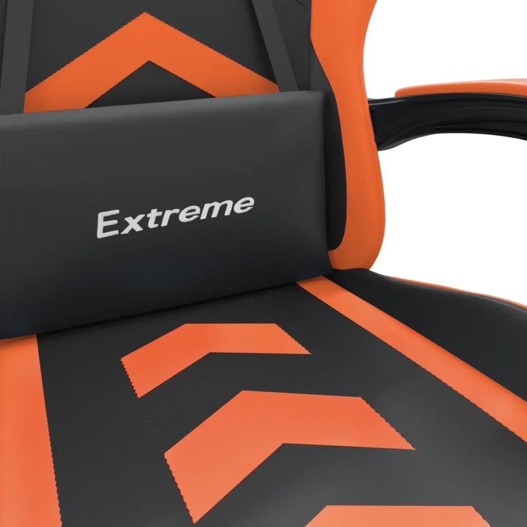 Sedia da Gaming Nero e Arancione in Similpelle 3143896