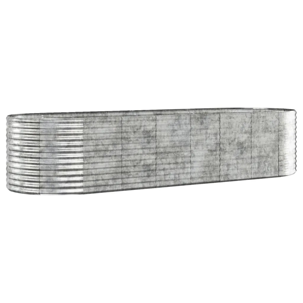 Letto Giardino Acciaio Zincato 322x100x68cm Argento 319072