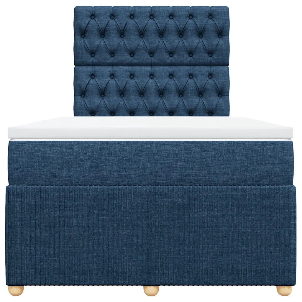 Giroletto a Molle con Materasso Blu 120x200 cm in Tessuto 3292036