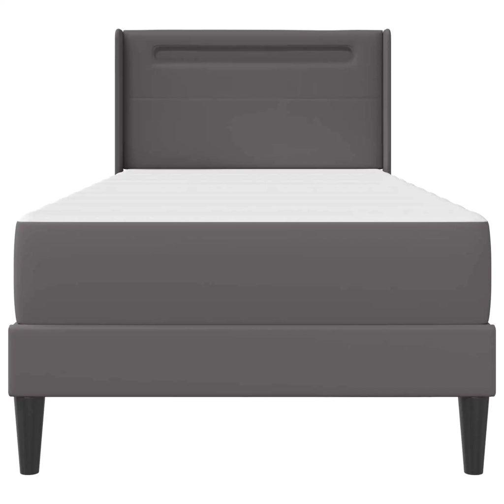 Struttura letto con materasso Grigio 90 x 190 cm Similpelle 3414894