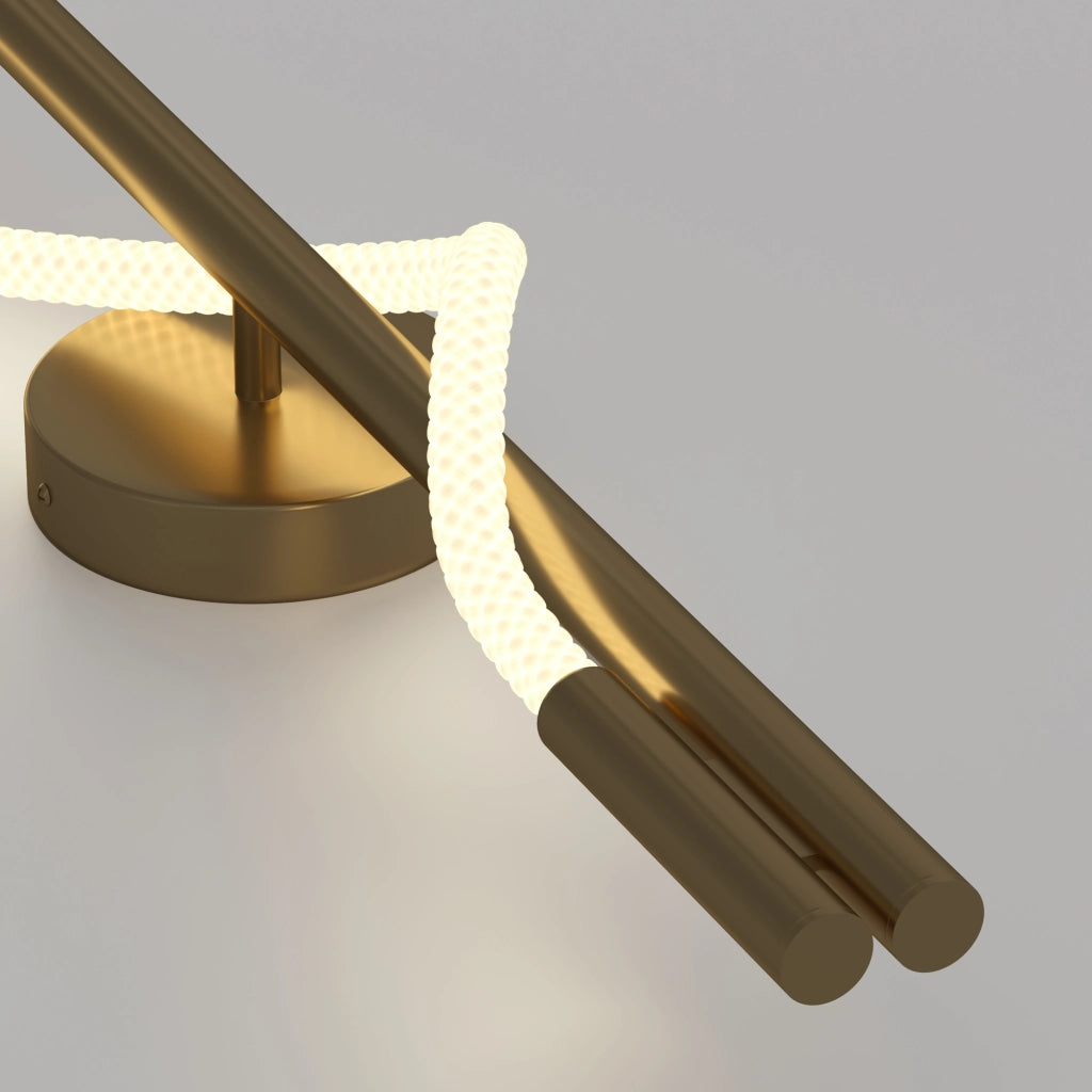 Maytoni Applique moderna Tau 1 luce LED integrato oro alluminio