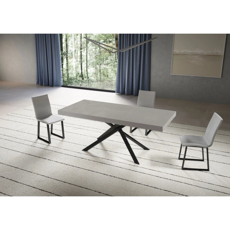 Tavolo allungabile 200/460x90 cm Niket telaio Antracite - Cashmere