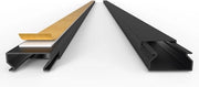 Cavo in gomma autoadesivo nero - 20 x 10 mm - 1 metro - profilo sottile - gestione cavi