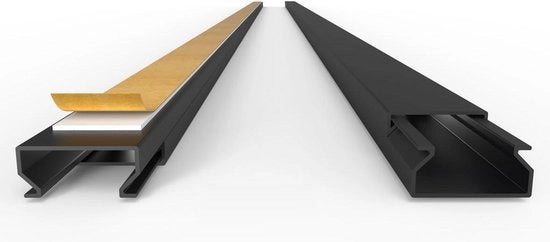Cavo in gomma autoadesivo nero - 20 x 10 mm - 1 metro - profilo sottile - gestione cavi