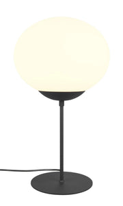 Lampada da tavolo minimal nera opaca sfera E27 Fomento