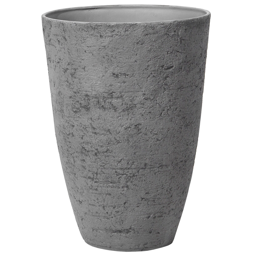 Set di 2 vasi tondi polvere di pietre per interno ed esterno grigio soggiorno balcone giardino