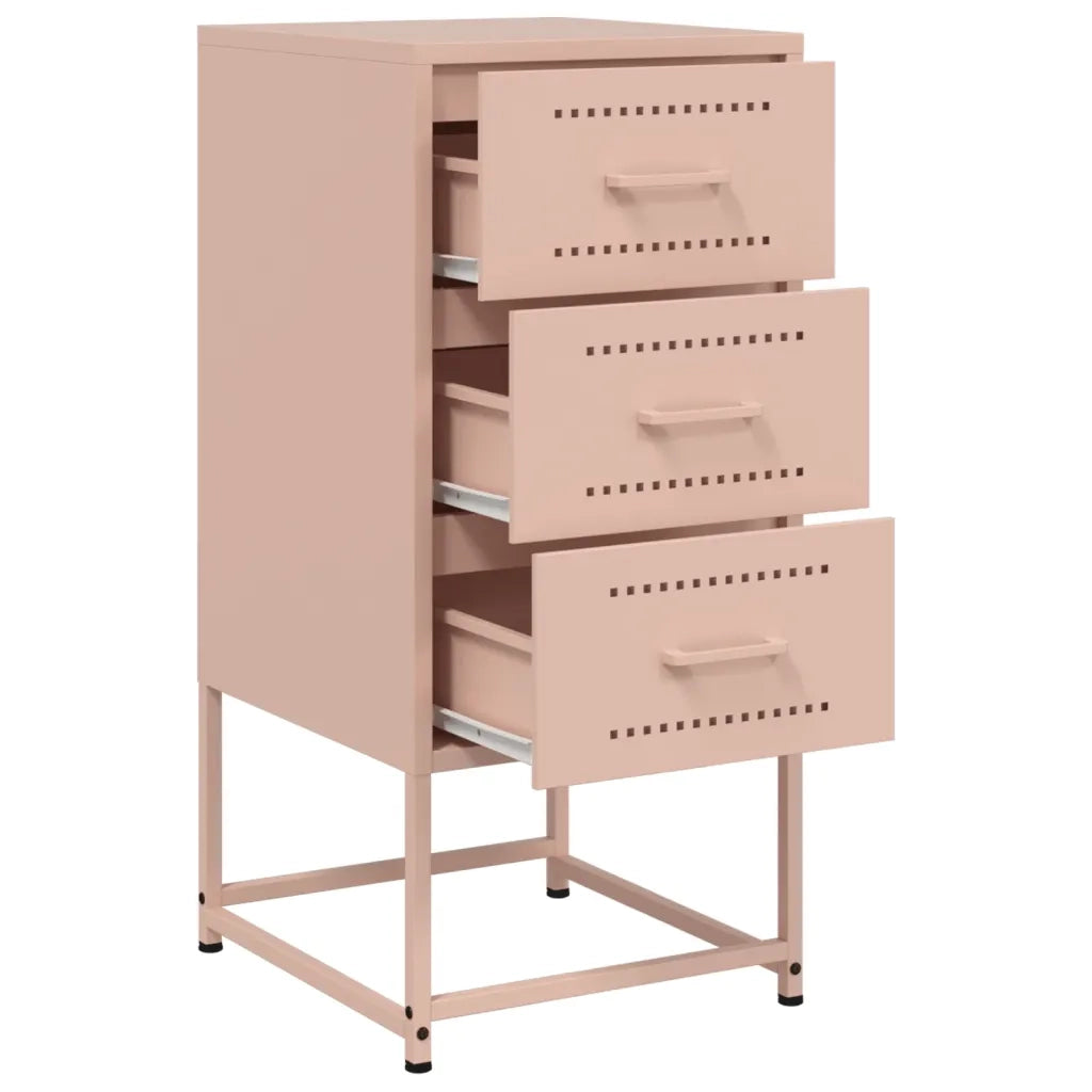 Comodino Rosa 36x39x78 cm in Acciaio 846580
