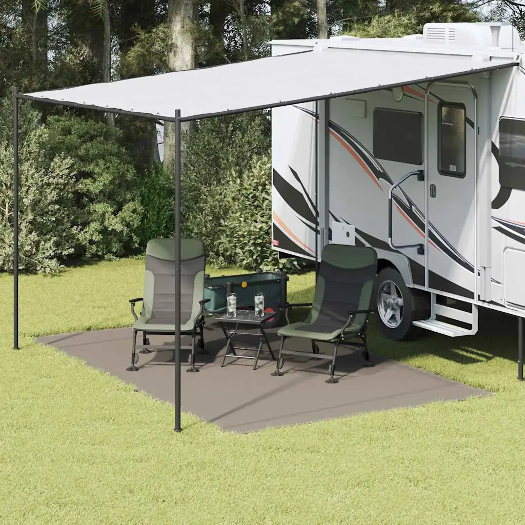 Tappeto da Tenda Grigio chiaro 400 x 250 cm Polietilene 42000192
