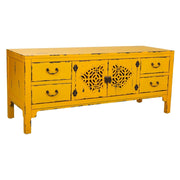 Credenza in legno gialla 120x40x50