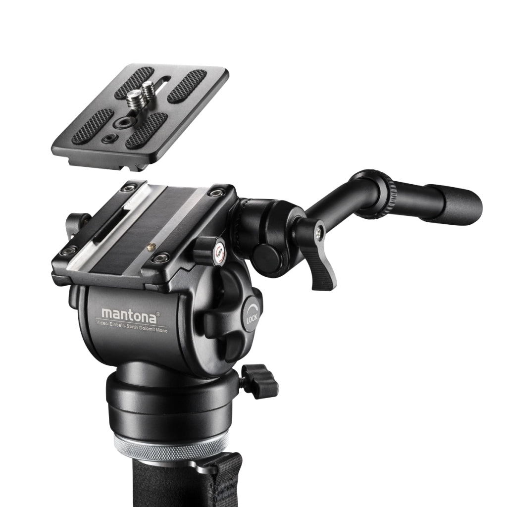 Mantona 19879 Monopiede video Dolomit Mono con testa a sfera per riprese stabilizzate