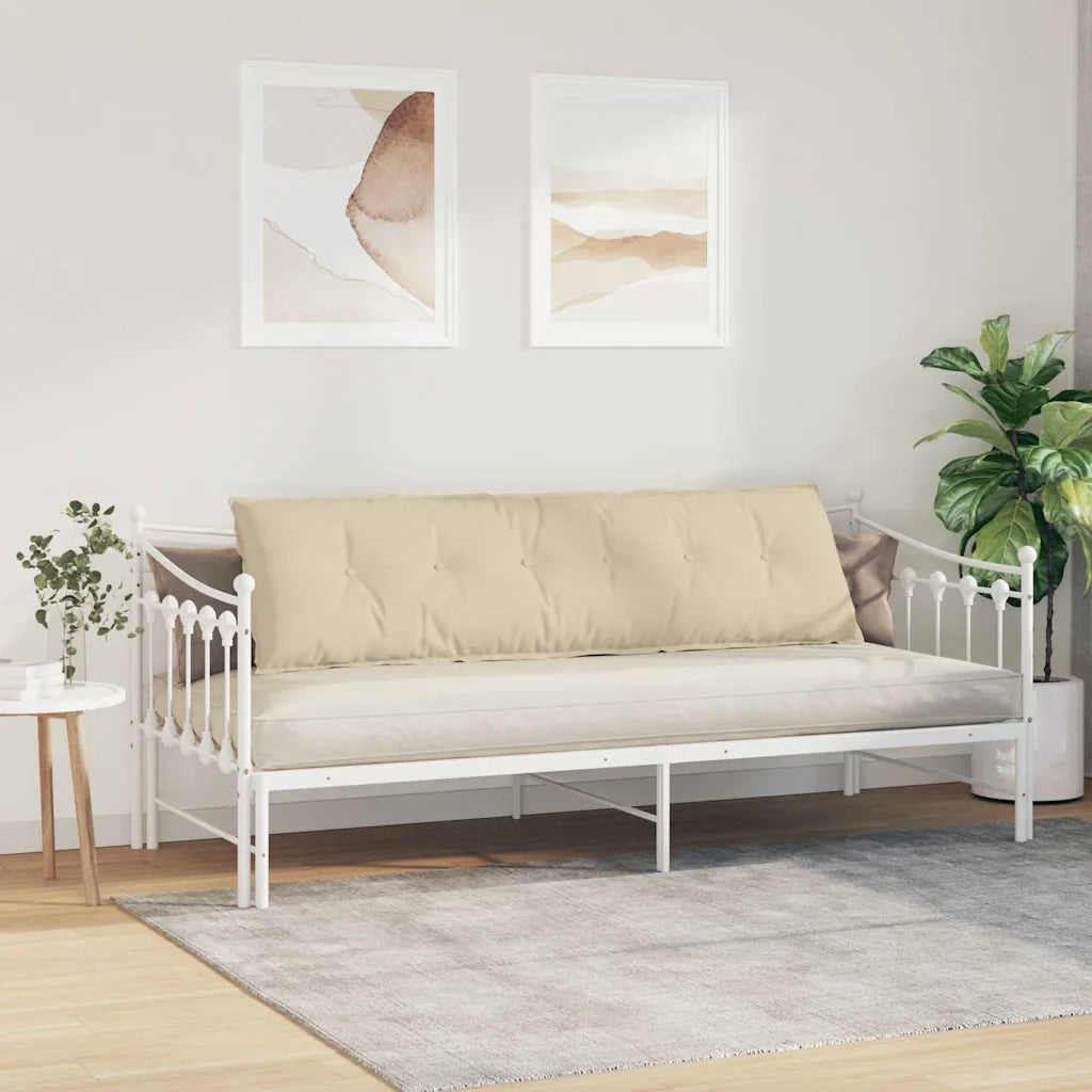 Cuscino per Schiena Crema 180 x 19 x 50 cm Tessuto 42014923