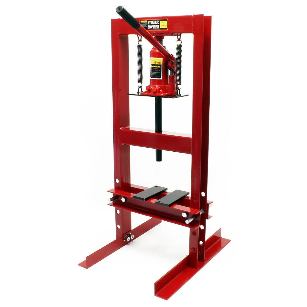 Pressa idraulica pressa da officina pressa a telaio pressa da 6 tonnellate pressa a cremagliera rossa 16_0000573
