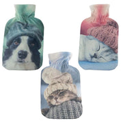 1 Pezzo Borsa Acqua Calda Fluffy 2 Litri Fodera in Pile 3 Colori