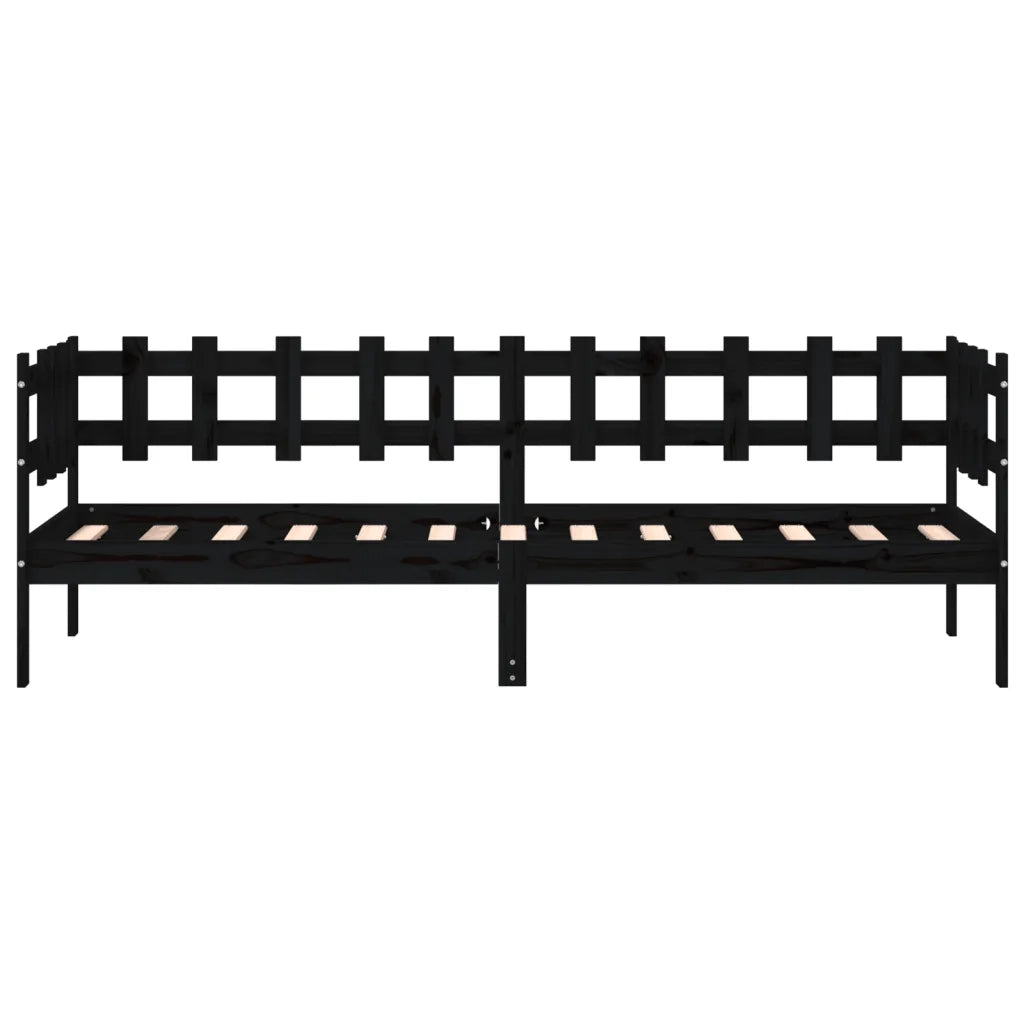 Dormeuse Nera 90x190 cm in Legno Massello di Pino 840384