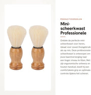 Spazzola professionale per la cura della barba - Spazzola sostitutiva - Manico in legno - Progettata per un ergonomico utilizzo - Adatta per l'uso domestico/travel - Adatta per l'uso professionale - Spazzola per la barba con setole