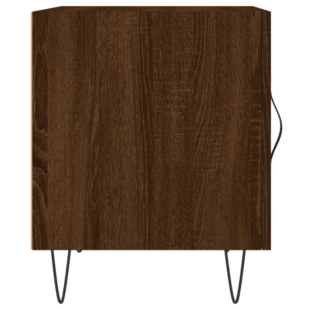 Comodini 2 pz Rovere Marrone 40x40x50 cm in Legno Multistrato 827563