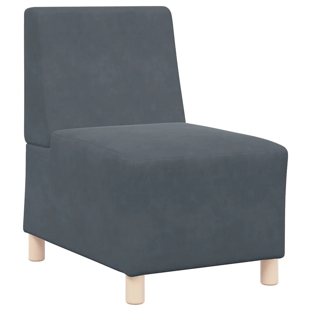 Unità di Divano Modulare Senza Braccioli 2 pcs Grigio scuro