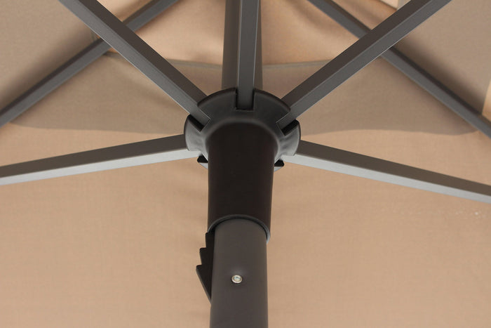 Ombrellone da Giardino 3x2 m Palo Ø35 mm in Alluminio Maffei Kronos Tortora