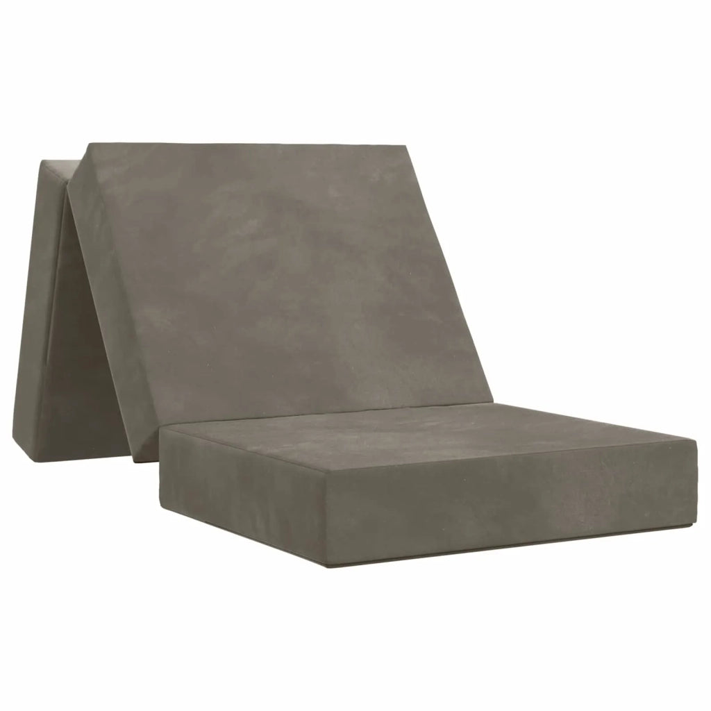 Divano Letto Pieghevole 75 x 63 x 45 cm Grigio Chiaro 900143