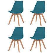 Sedie da Pranzo 4 pz Turchese in Plastica cod mxl 6277
