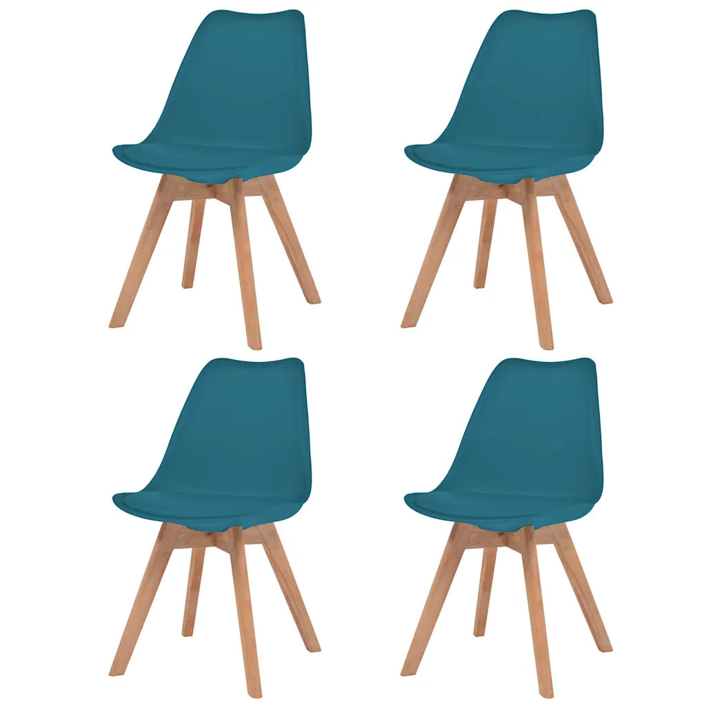 Sedie da Pranzo 4 pz Turchese in Plastica cod mxl 6277