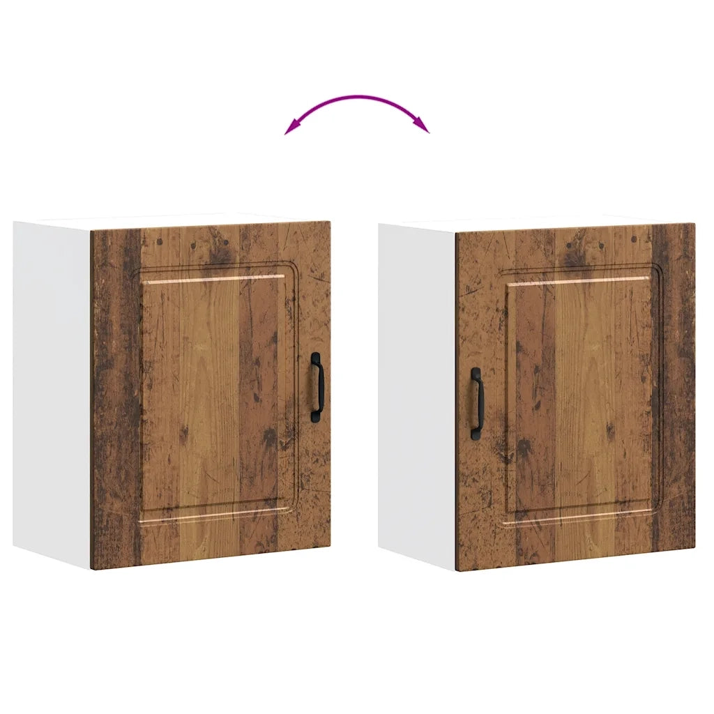 Pensili da cucina 2 pz Kalmar in Legno Multistrato Legno Antico 853574