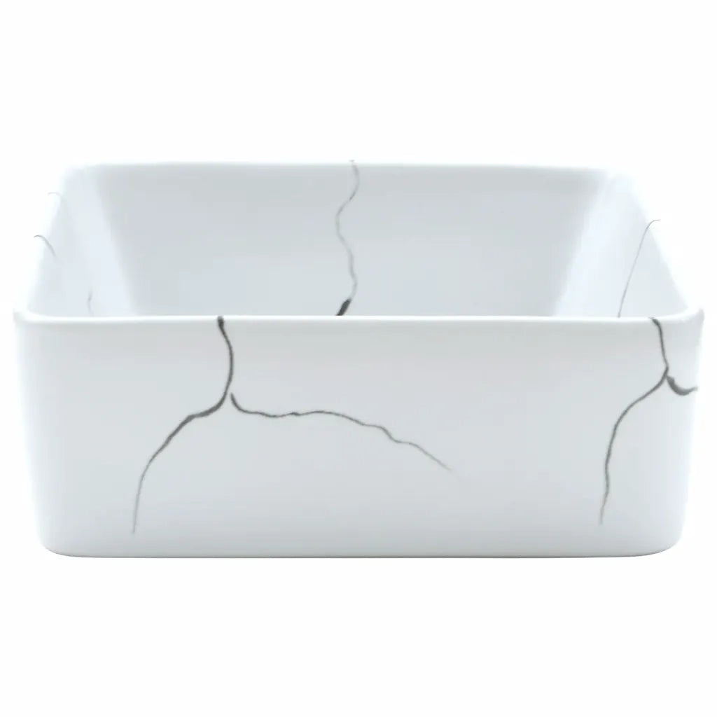 Lavabo da Appoggio Bianco Rettangolare 46x35,5x13 cm Ceramica 155075