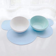 Mangime per cani, piastra di alimentazione premium e siliconica, 48 x 27 cm, forma nuvola carina, ciotola per cani, sottopiatto per cane e gatto, multicolore (blu)