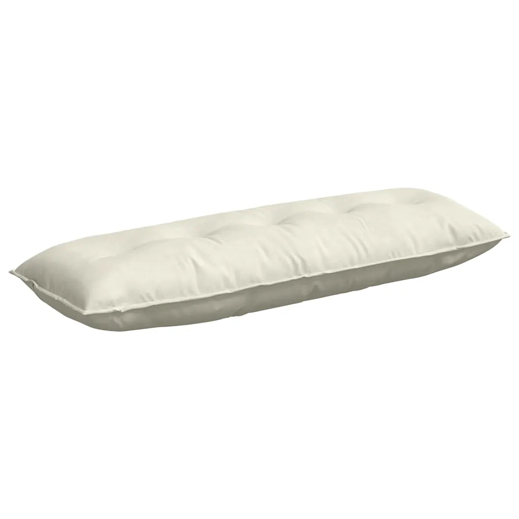 Cuscino per Schiena Crema 140 x 50 cm Tessuto in Cords