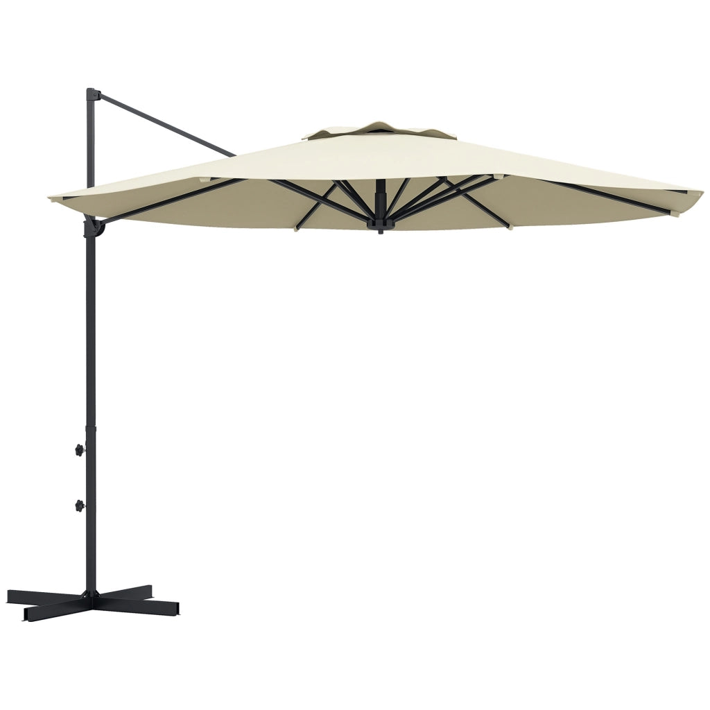 Ombrellone da Giardino Regolabile ¨C zephmum ¨C Crema ?294x242 cm